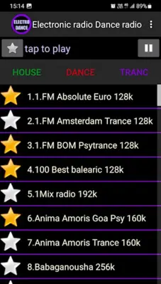 Electronic radio Dance radio android App screenshot 0